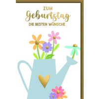 Geburtstag Glückwunschkarte mit Umschlag Blumen in...