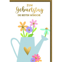 Geburtstag Glückwunschkarte mit Umschlag Blumen in...
