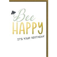 Geburtstag Glückwunschkarte mit Umschlag Bee happy