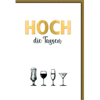 Geburtstag Glückwunschkarte mit Umschlag "Hoch...