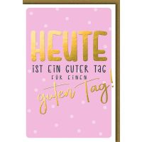 Geburtstag Glückwunschkarte mit Umschlag HEUTE in gold