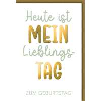 Geburtstag Glückwunschkarte mit Umschlag Heute ist...