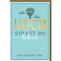 Geburtstag Glückwunschkarte mit Umschlag Hoch sollst...