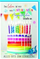 Geburtstag - Glückwunschkarte im Format 11,5 x 17 cm...