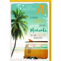A 70. Geburtstag Glückwunschkarte mit Umschlag...