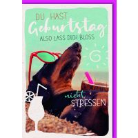 Geburtstag Glückwunschkarte mit Umschlag Hund Kein...