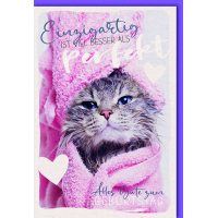 Geburtstag Glückwunschkarte mit Umschlag - Katze...