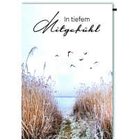Trauer Beileid Kondolenzkarte mit Umschlag In tiefem...