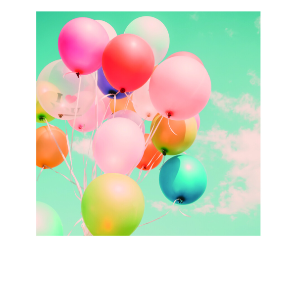 Geburtstag Klammerkarte Glückwunschkarte mit Umschlag Bunte Luftballons