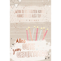 Geburtstag Glückwunschkarte mit Umschlag brennende...