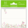 A - Tischkarte - 6er-Set - 6 Stück im Topper - cremefarben mit Blumenrand – Tischkarten im Format: 9 x 11,5 cm