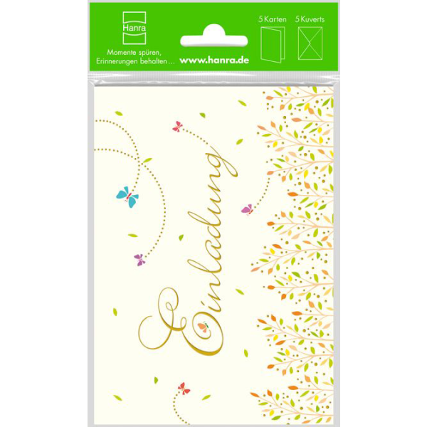 Danksagungen - 5 Stück im Topper -  5 Danksagungskarten mit Briefumschlägen - Format Karte: 10,5 x 14,8 cm
