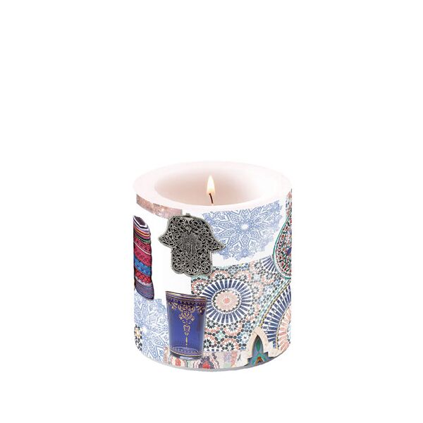Kerze klein Candle small Format: Ø 7,5 cm x 9 cm 1 Kerze pro Packung Medina