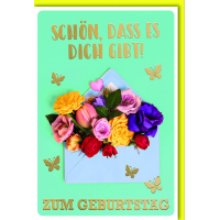 Geburtstag Glückwunschkarte mit Umschlag...