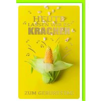 Geburtstag Glückwunschkarte mit Umschlag Maiskolben...