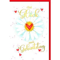 Geburtstag Glückwunschkarte mit Umschlag Margerite...