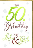 AV - 50. Geburtstag - A4 - Glückwunschkarte im...