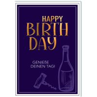 Geburtstag A4 Glückwunschkarte mit Umschlag...