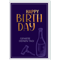 Geburtstag A4 Glückwunschkarte mit Umschlag...