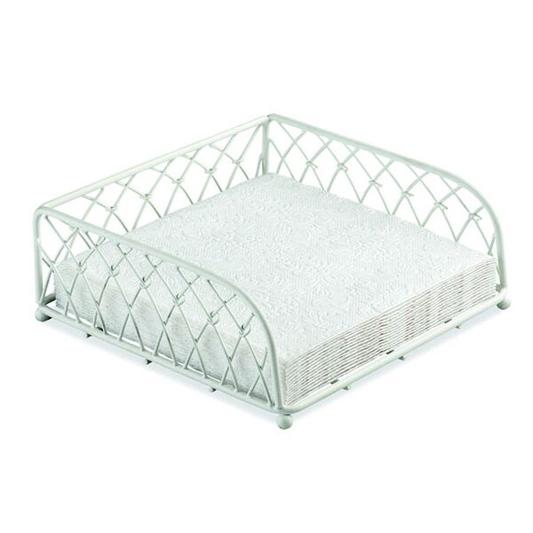 Serviettenspender gross Napkin Holder big Format: 18 x 18 x 8 cm 1 Serviettenspender pro Packung Knotted Wire Big Cream Draht Knoten creme