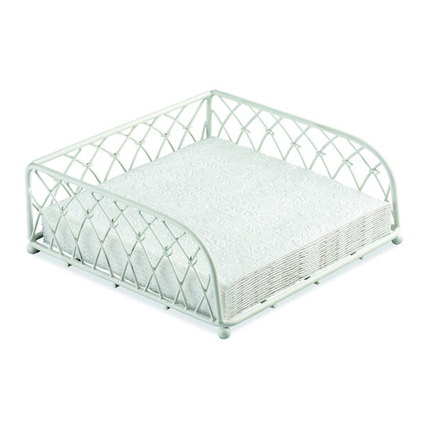 Serviettenspender gross Napkin Holder big Format: 18 x 18 x 8 cm 1 Serviettenspender pro Packung Knotted Wire Big Cream Draht Knoten creme