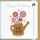Allgemeine Wünsche - Moments Collection - Karte mit Briefumschlag und Kork Applikation - plastikfrei verpackt -  Gießkanne mit Blumen - Anlass_Spruch:  Happy Birthday - FOR YOU!
