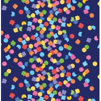 Geschenkpapier - Röllchen - 70x150 cm - bunte Punkte