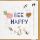 Allgemeine Wünsche - Moments Collection - Karte mit Briefumschlag und Kork Applikation - plastikfrei verpackt-  Herz - Anlass_Spruch: BEE HAPPY