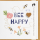 Allgemeine Wünsche - Moments Collection - Karte mit Briefumschlag und Kork Applikation - plastikfrei verpackt-  Herz - Anlass_Spruch: BEE HAPPY