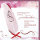 Geburtstag - CraftArt – Karte mit Umschlag - Feder pink