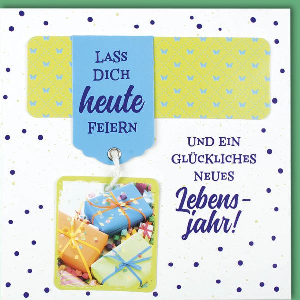 Geburstag CraftArt Quadratische Glückwunschkarte mit Umschlag Geschenke Heute Feiern Neues Lebensjahr