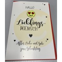 Geburtstag Lucky Pins Karte mit Umschlag Hallo...