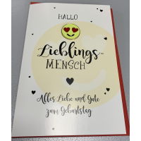 Geburtstag Lucky Pins Karte mit Umschlag Hallo...