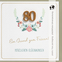 80.Geburtstag – Moments Collection - Karte mit...