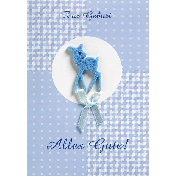 Geburt - Baby - Glückwunschkarte im Format 11,6 x 16,6 cm - Zur Geburt - Alles Gute mit Briefumschlag