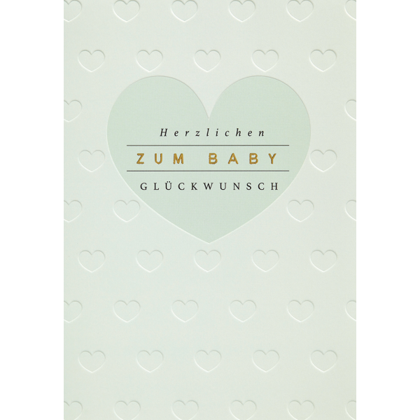 Geburt Baby Freudiges Ereignis Glückwunschkarte mit Umschlag Herzlichen Glückwunsch zum Baby Herzen