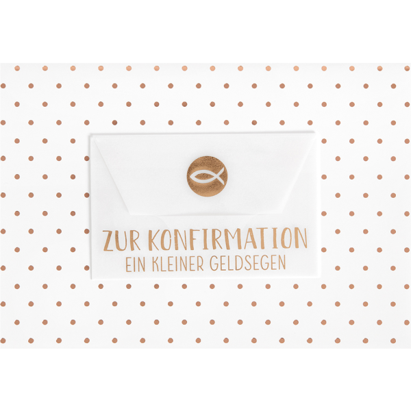 Konfirmation ein kleiner Geldsegen Fisch Geldkarte Glückwunschkarte mit Umschlag