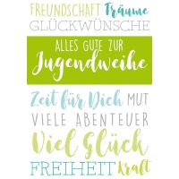 Grußkarte mit Umschlag - Format: 11,5 x 17 cm -...
