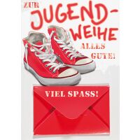 Jugendweihe Geldkarte Glückwunschkarte mit Umschlag...
