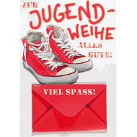 Jugendweihe Geldkarte Glückwunschkarte mit Umschlag...