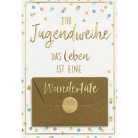 Jugendweihe - Geldkarte mit Umschlag - Format: 11,5 x 17...