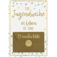 Jugendweihe - Geldkarte mit Umschlag - Format: 11,5 x 17...
