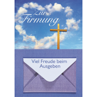 Firmung Glückwunschkarte mit Minikuvert und Umschlag...