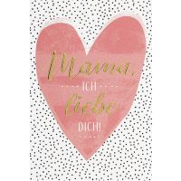 Muttertag Mama ich liebe dich Herz Grußkarte mit...