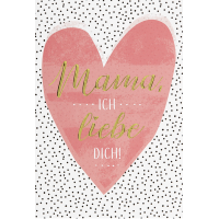 Muttertag Mama ich liebe dich Herz Grußkarte mit...