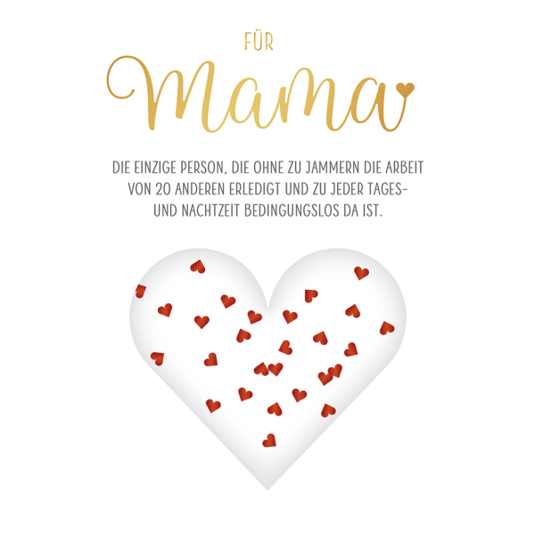 A Muttertag Für Mama die einzige die immer da ist Grußkarte mit Umschlag