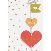 Muttertag Für die beste Mama Herzen an Kordel...