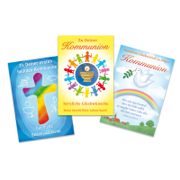 Kommunion buntes Kreuz Regenbogen mit Taube Gemeinde 3...