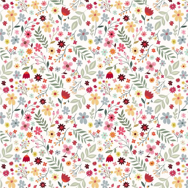 Geschenkpapier - Röllchen - 70x150 cm - Little Flowers - Blumen