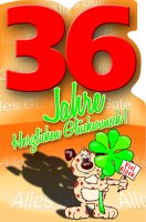 36. Geburtstag - Comic – Leoprad - Karte mit...